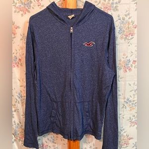 Men’s Sz Medium Zip Up Hoodie Lightweight Hollister Brand